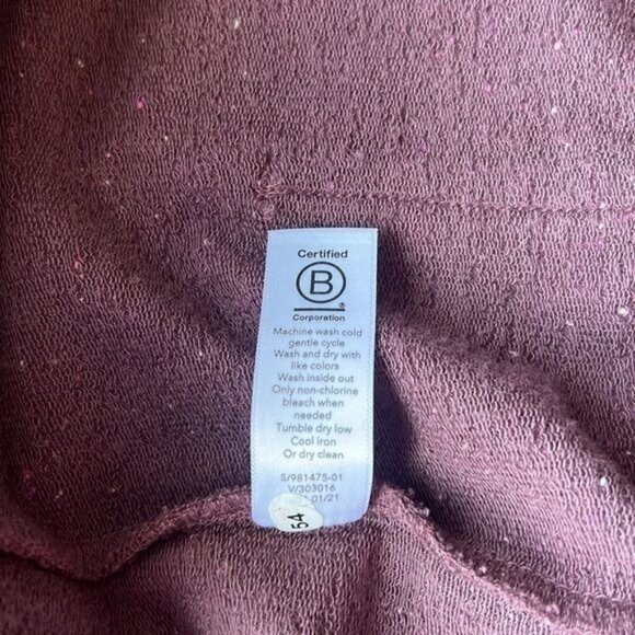 Athleta Open Front Lotus Textured Cardigan Wrap Purple w/ Pockets Womens Sz S/M - Picture 2 of 11